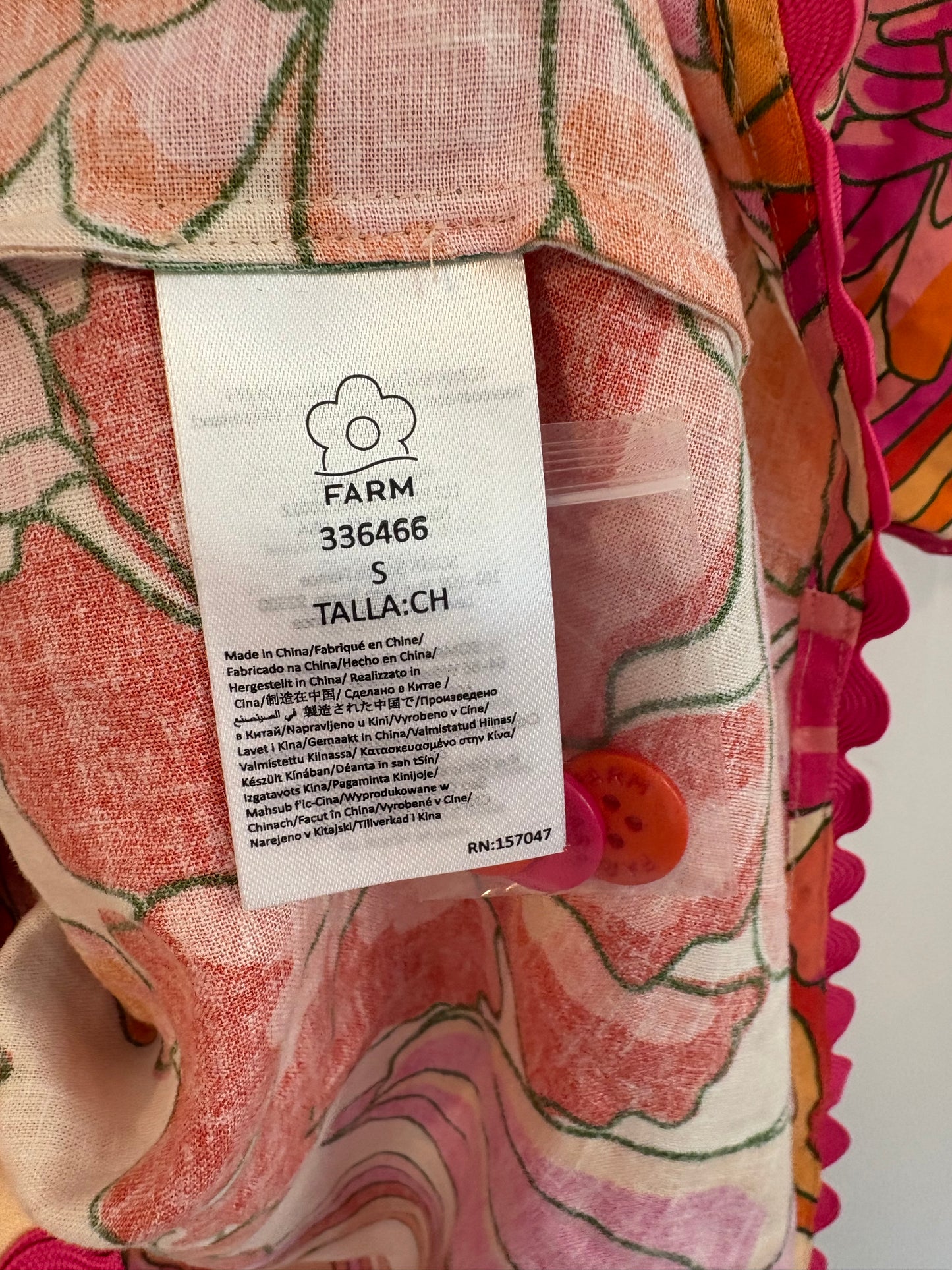 FARM RIO. Conjunto estampado fucsia