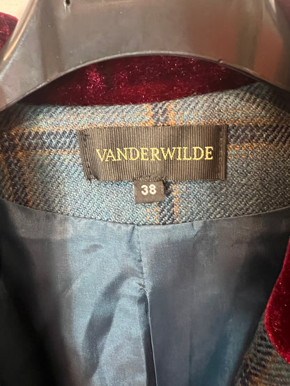 VANDERWILDE. Total look azul cuadros T.38