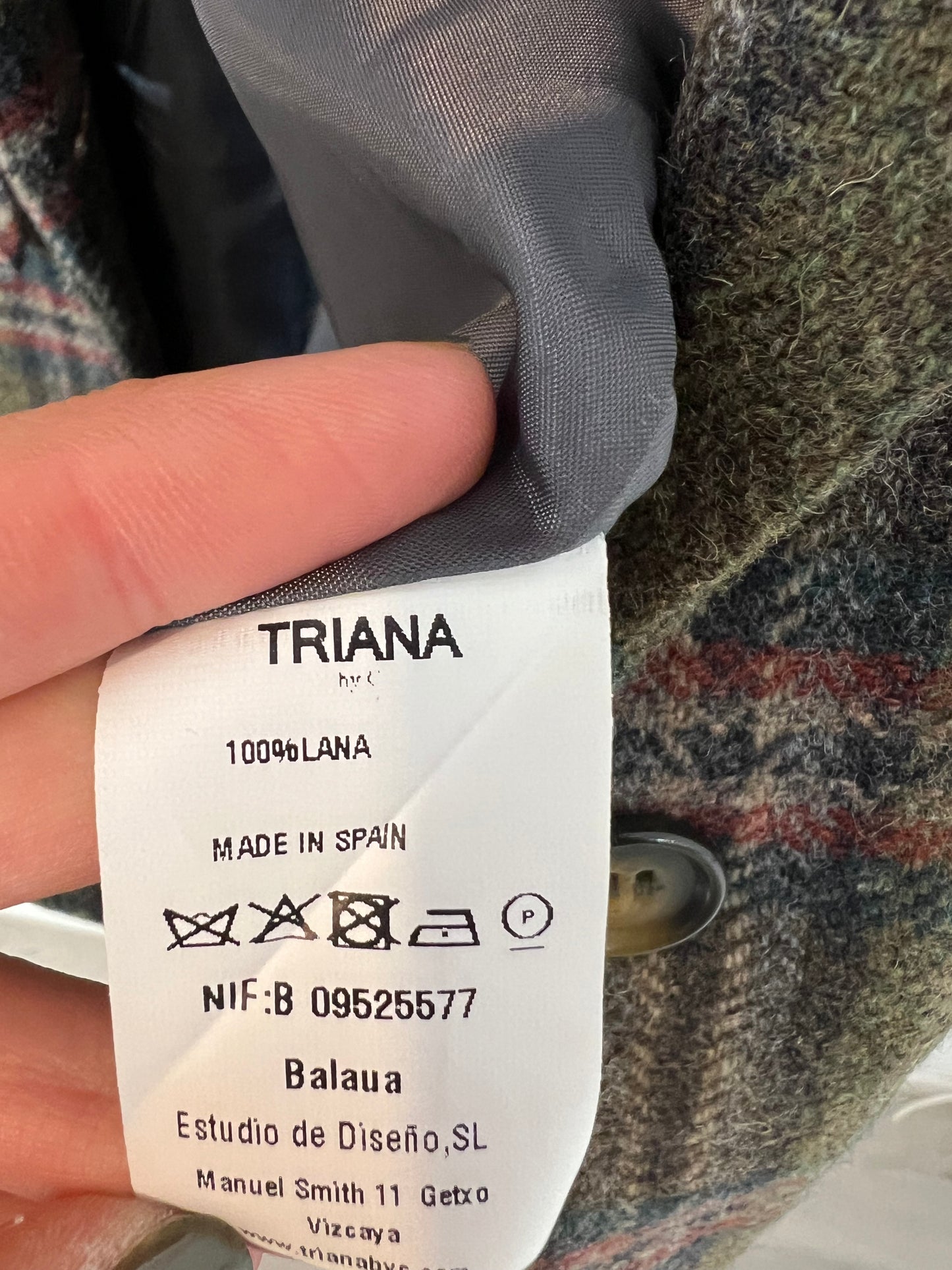 TRIANA BY C. Blazer lana cuadros. T L