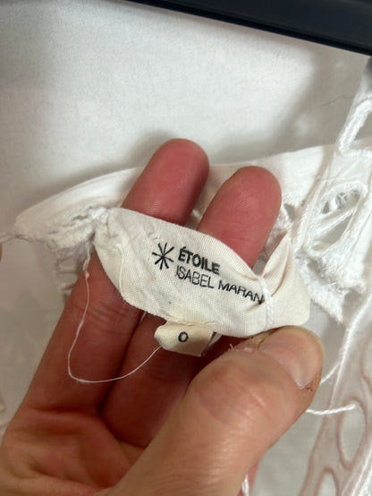 ISABEL MARANT ÉTOILE. Die-cut cotton top. XS/S