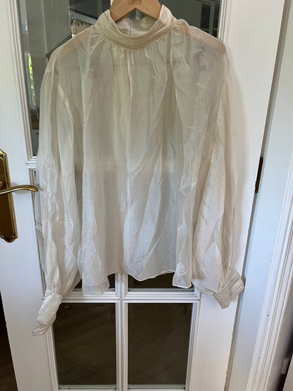 Beige blouse with perking collar Your (s/m)