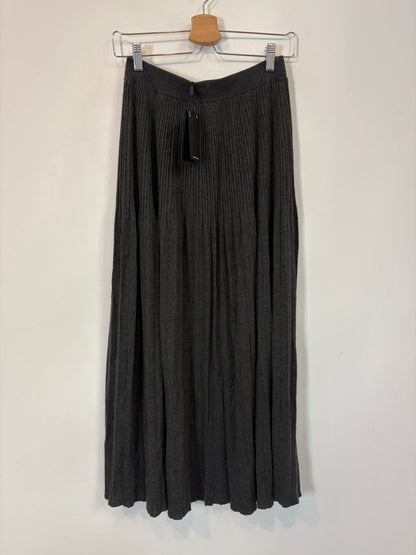 MASSIMO DUTTI. Falda larga plisada lana