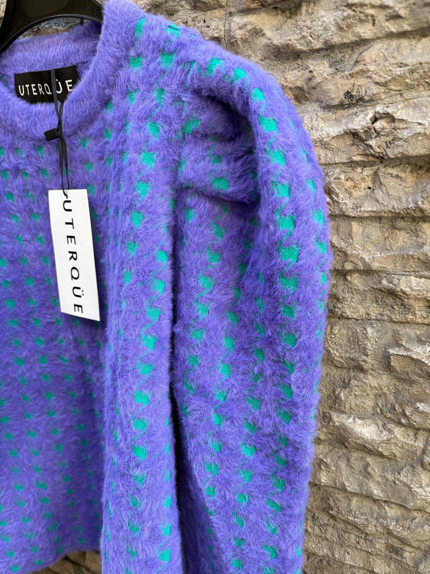 UTERQÜE. Jersey texturas bicolor