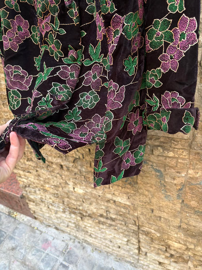 Chaqueta vintage terciopelo y texturas