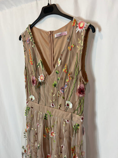 CHOKLATE. Vestido tull bordado. T.M