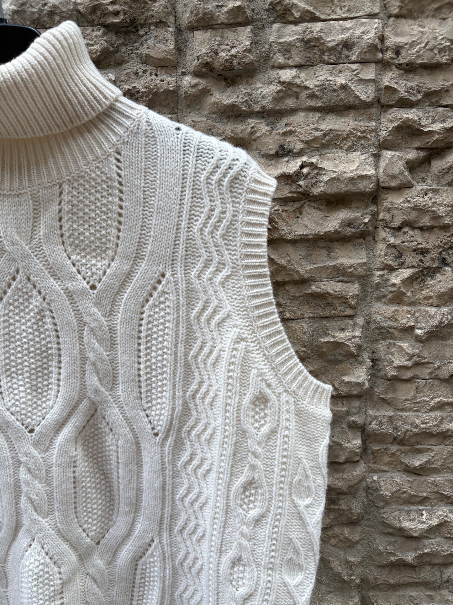 BALLANTYNE. Jersey lana beige flecos T.38