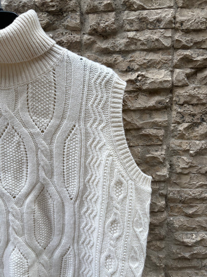 BALLANTYNE. Jersey lana beige flecos T.38