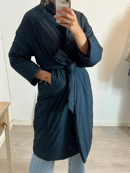 MANGO. Plumas azul cruzado. T XS