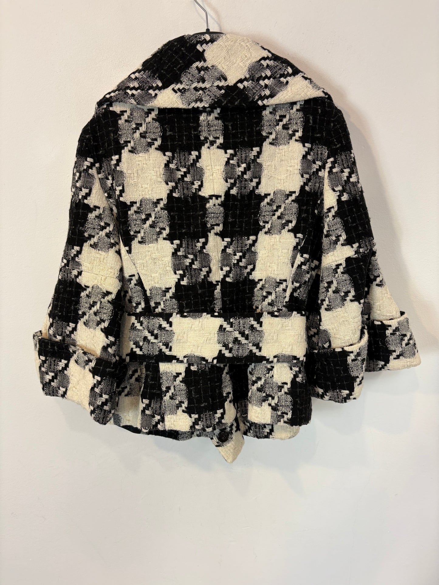 ZARA. Chaqueta cruzada pata de gallo