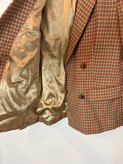 SEE U SOON. Checkered blazer with shiny threads. Size 2 (M)