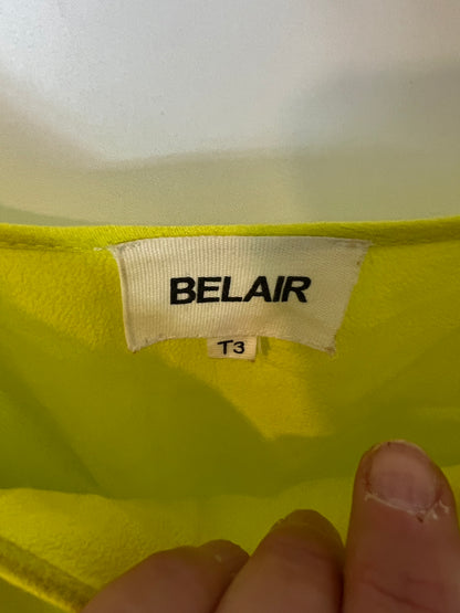 BELAIR. Vestido verde hombros T.3(s/m)