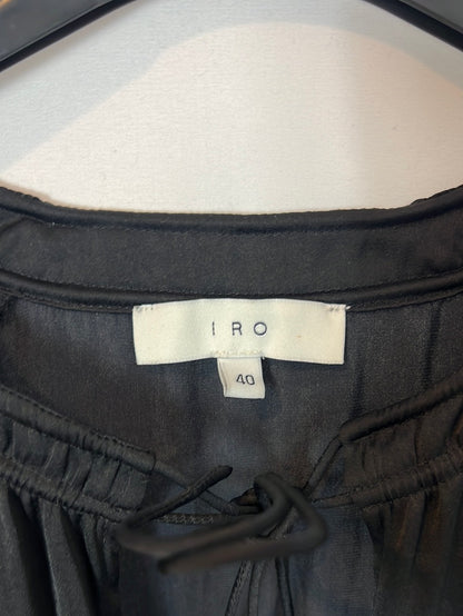 IRO. Blusa negra fluida detalle hombros. T 40