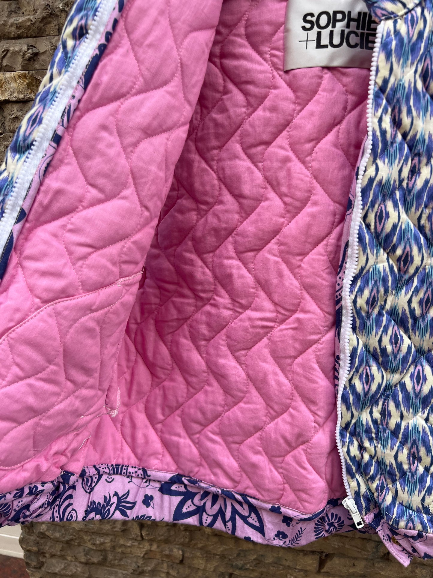 SOPHIE&LUCIE. Chaleco estampado retro  T.38