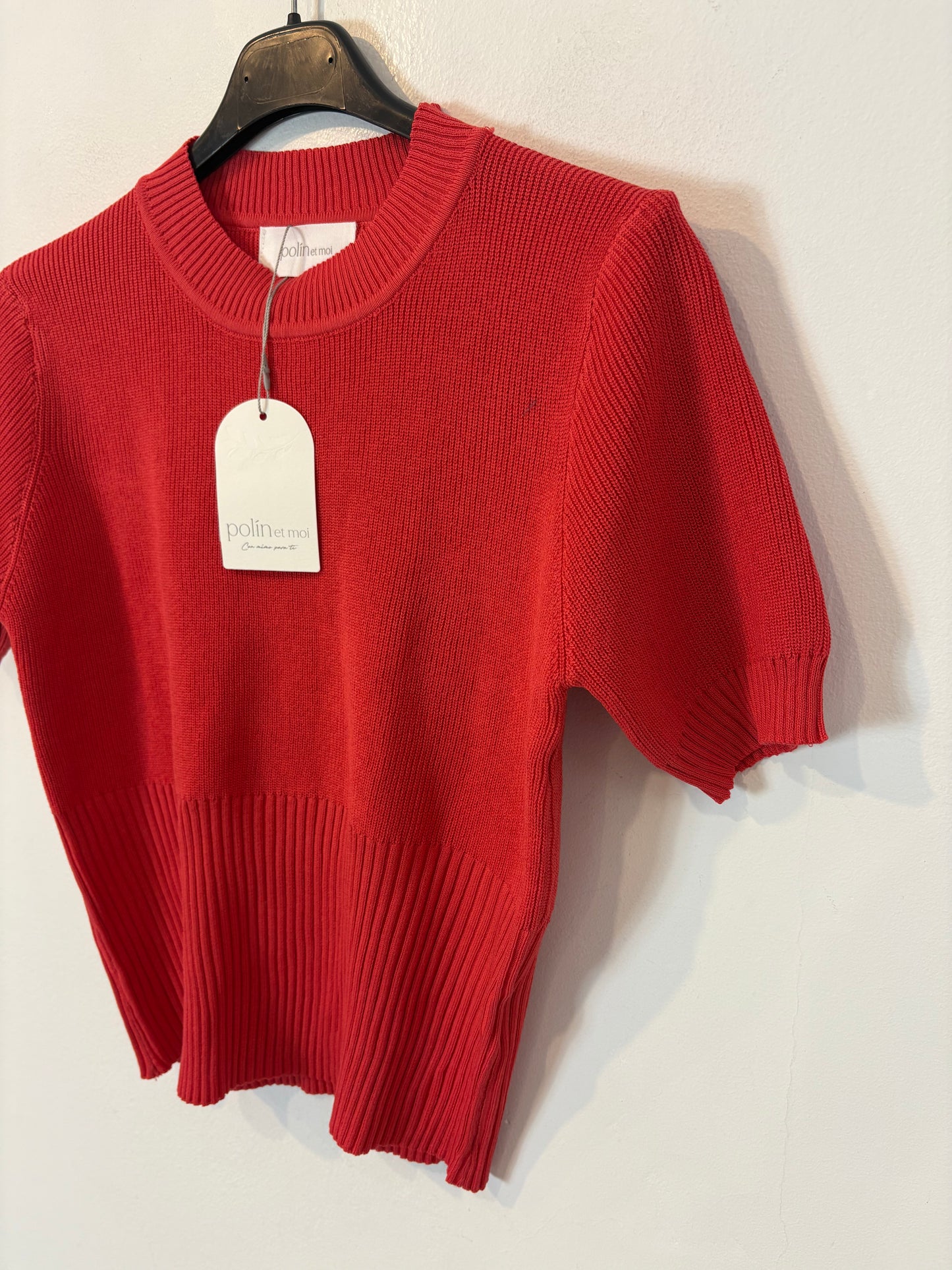 POLÍN ET MOI. Top punto rojo