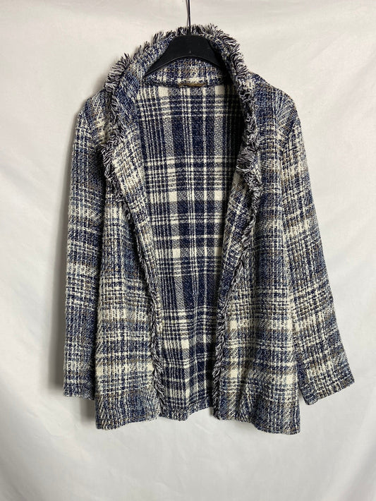 OTRAS. Chaqueta tweed azul T. M