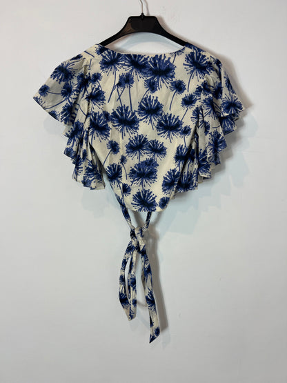 ZARA. Total look falda  y top flores T.xs