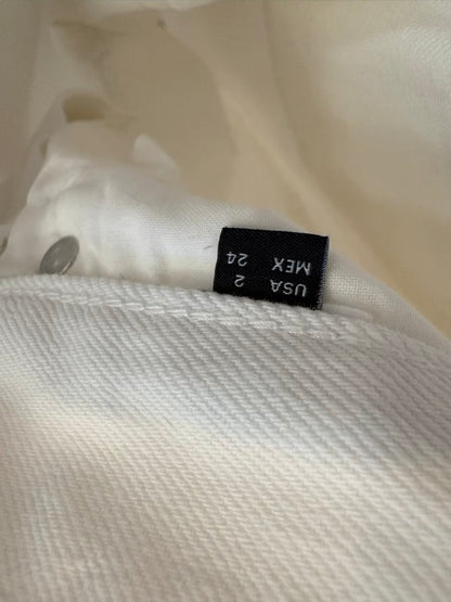 MASSIMO DUTTI. Denim recto blanco