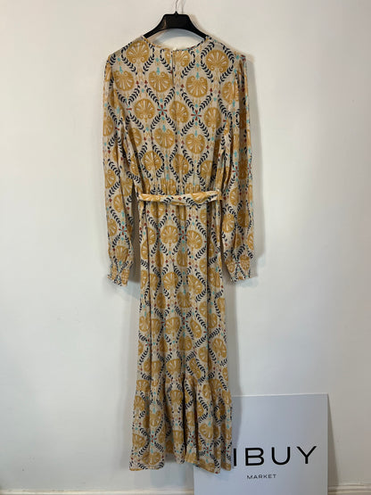 OTRAS. Vestido largo beige estampado  TU(S)