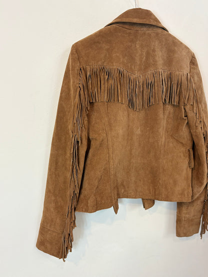 Chaqueta piel flecos