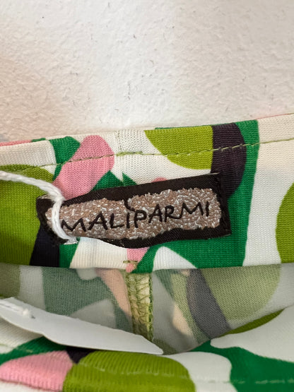 MALIPARMI. Pantalón punto elástico estampado retro. T 40 (M)
