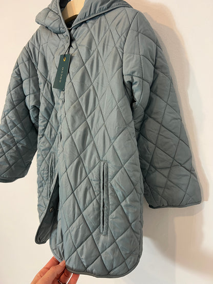 GOCCO. Abrigo acolchado azul claro. T 5-6 años