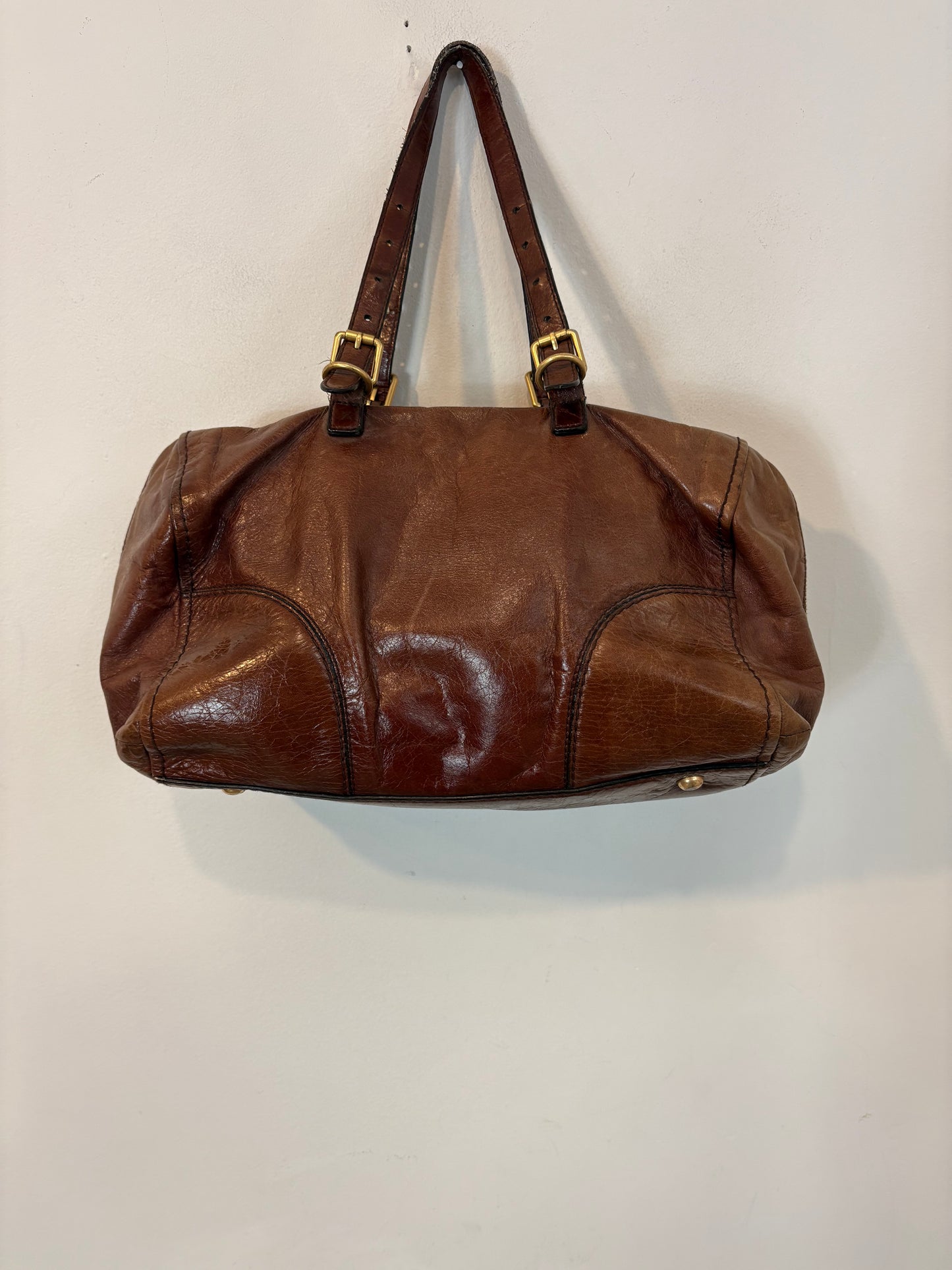 BIMBA Y LOLA. Bolso piel doble asa