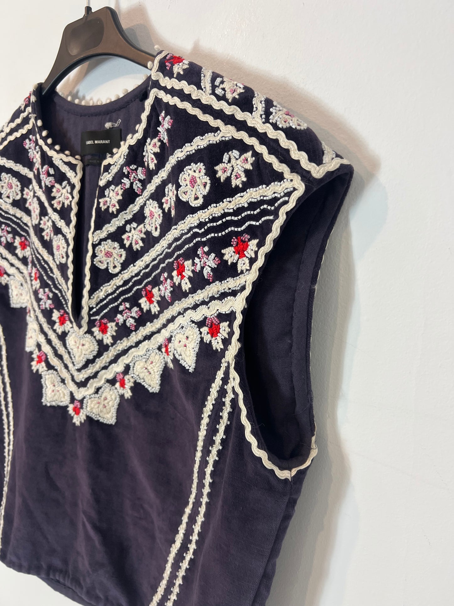 ISABEL MARANT. Top terciopelo bordado  Tu(s/m)