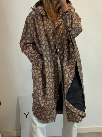 Chubasquero / parka larga estampada capucha