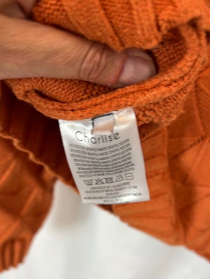 CHARLISE. Jersey naranja rombos T.s