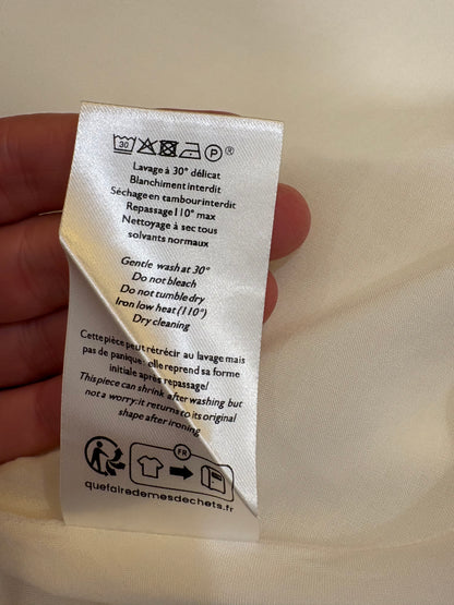 SEZANE (EDITIONS). Falda beige crudo satinada T.36