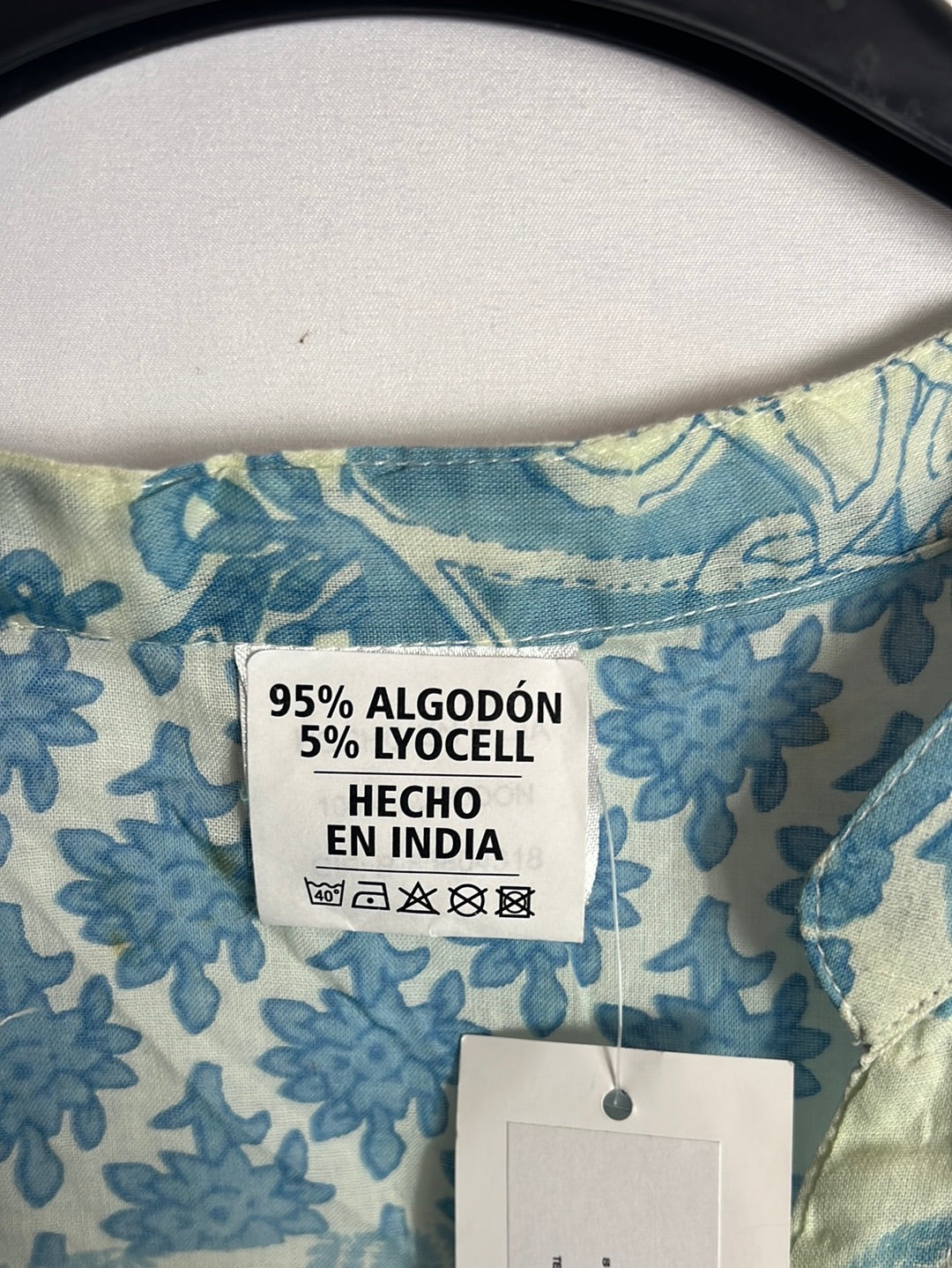 OTRAS. Vestido camisero estampado. T U (L)