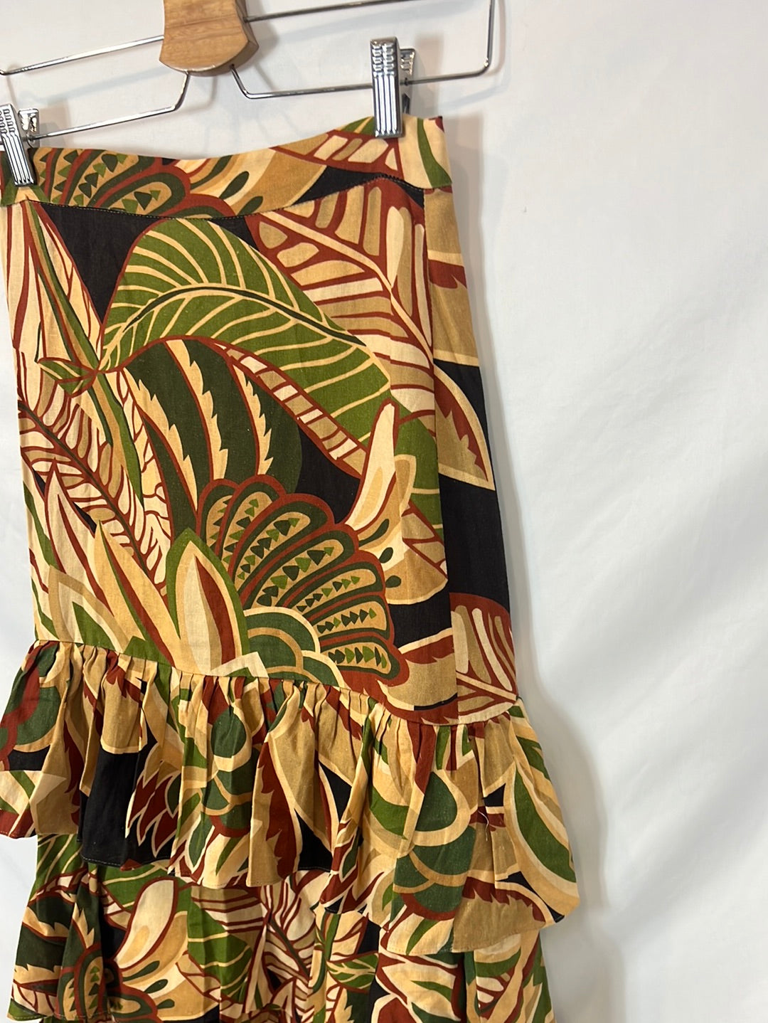 ZARA. Ts ruffled midi skirt