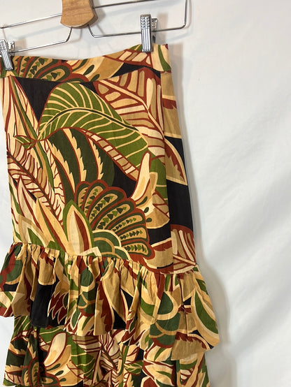 ZARA. Ts ruffled midi skirt