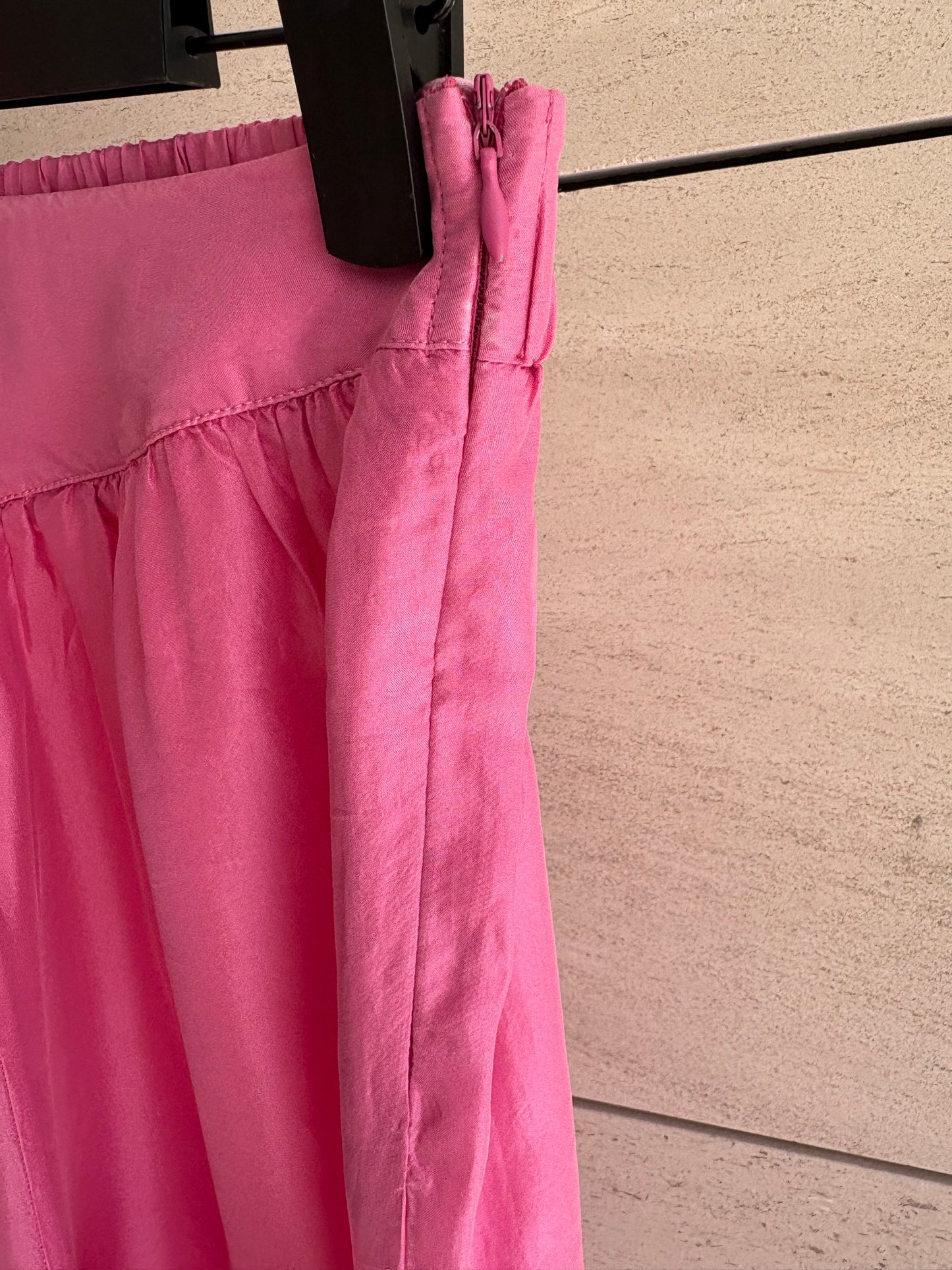 FORTE FORTE. Pantalón rosa seda