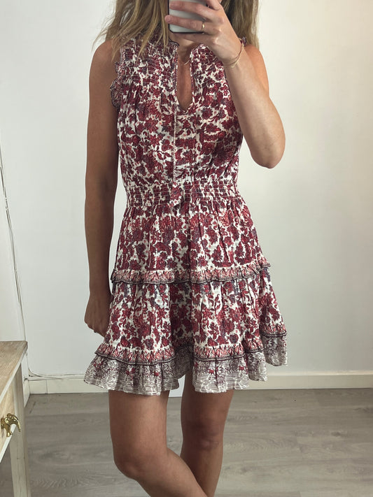 BERENICE. Short printed dress. Size 34