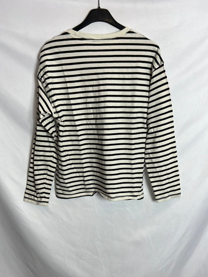 ZARA. Sudadera rayas azules. T S