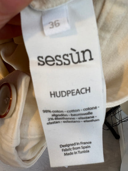 SESSÚN. Denim beige bolsillos