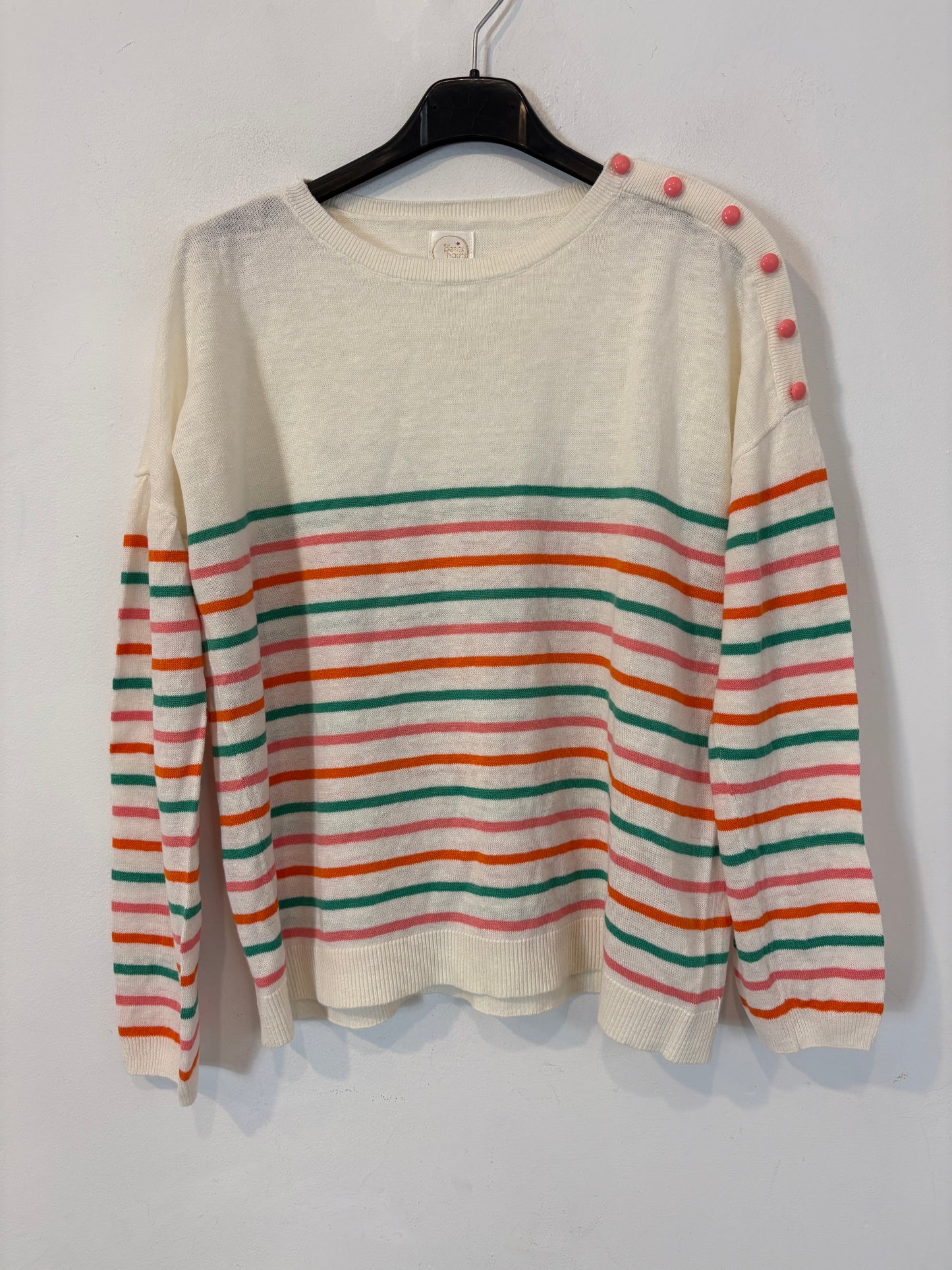 DES PETITS HAUTS. Jersey lino rayas