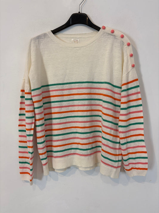 DES PETITS HAUTS. Jersey lino rayas