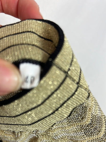 MISSONI. Pantalón hilos dorados zig zag. T 36