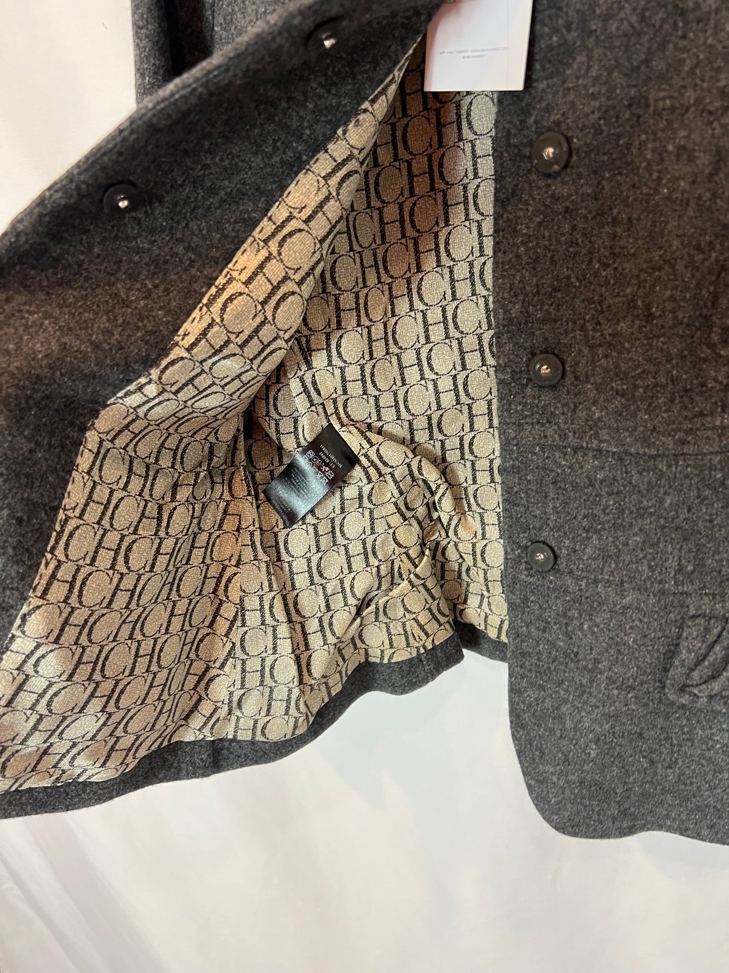 CAROLINA HERRERA. Chaqueta lana gris T xs/s