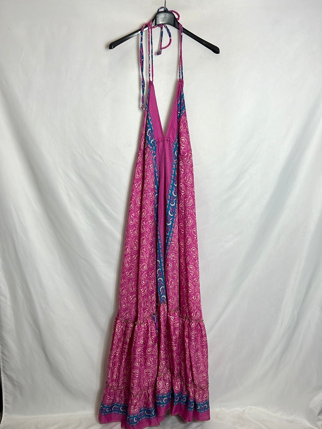 SN MODA. Vestido largo rosa seda Tu(s/m)