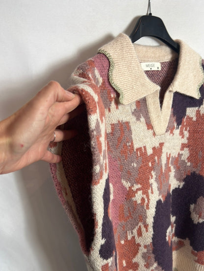 MEISÏE. Jersey sin mangas punto estampado. T M