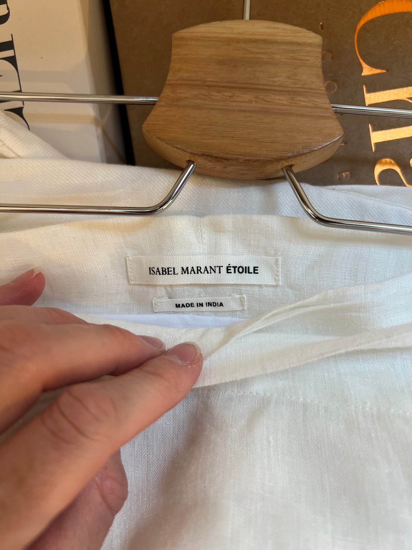 ISABEL MARANT ETOILÉ. White linen skirt T.36
