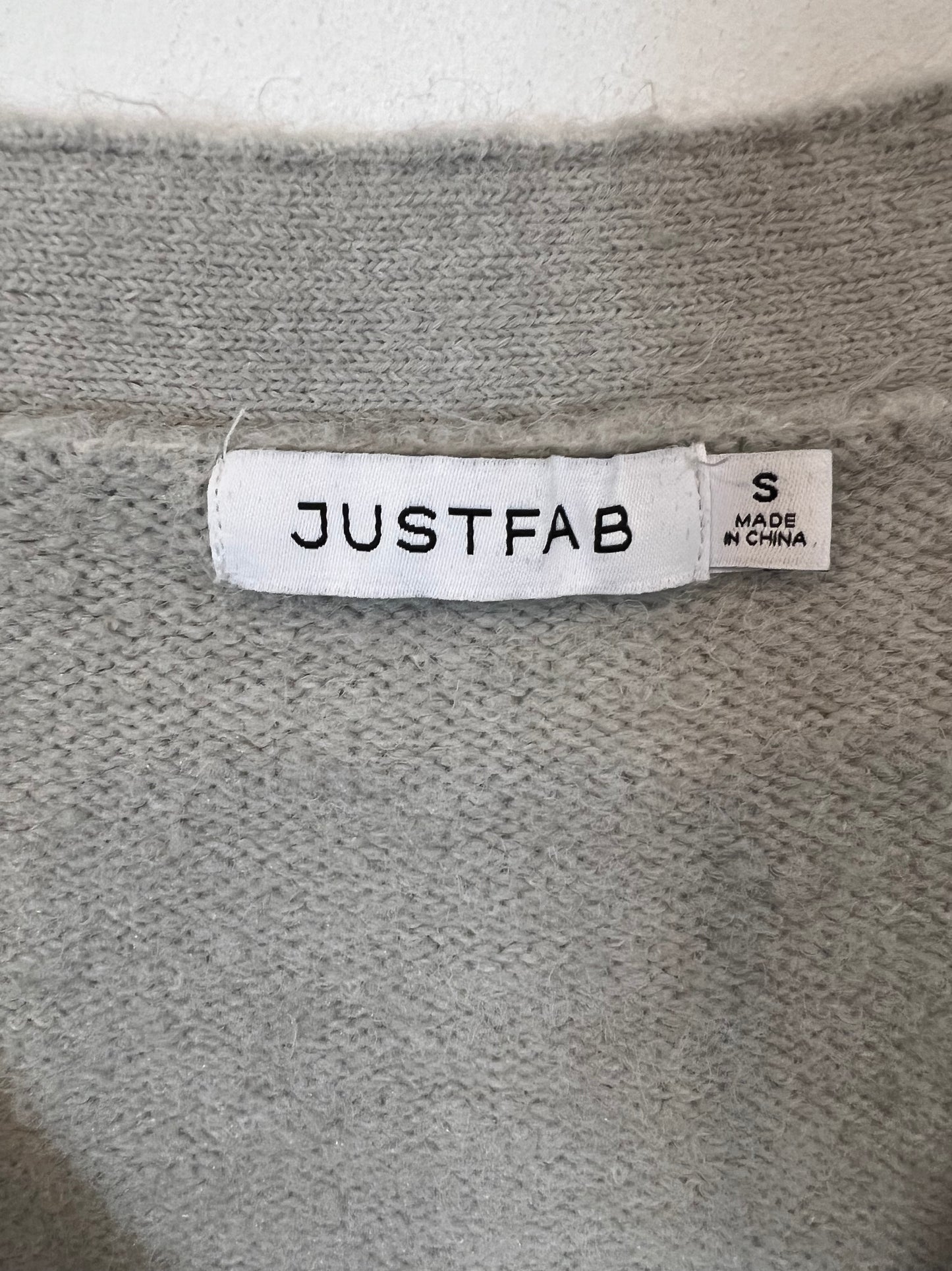 JUSTFAB. Chaqueta punto gris claro. T S