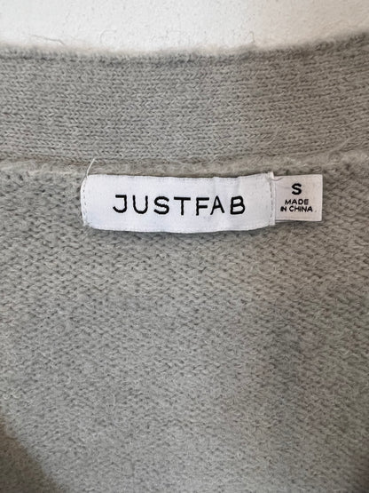 JUSTFAB. Chaqueta punto gris claro. T S
