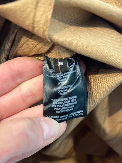 ISABEL MARANT. Textured brown midi skirt. Size 36