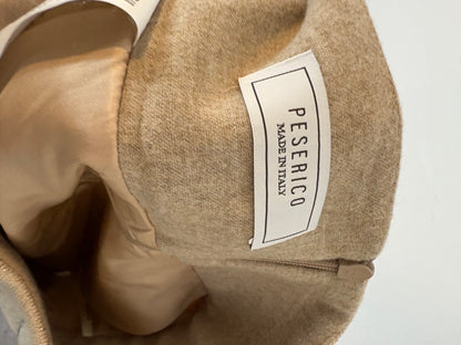PESERICO. Falda midi beige con lana
