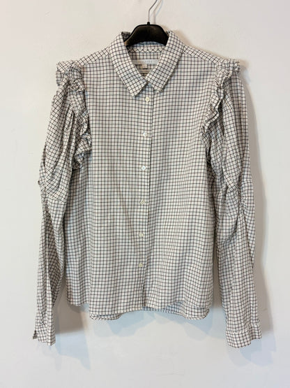 SCALPERS. Camisa cuadros volante hombros