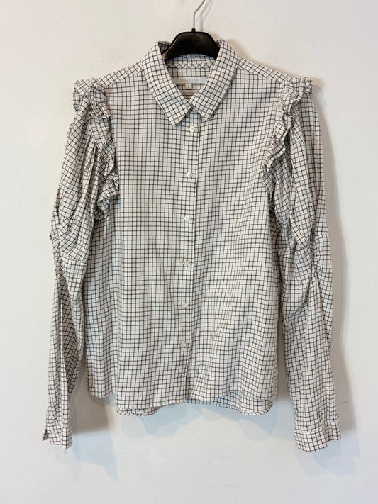 SCALPERS. Camisa cuadros volante hombros